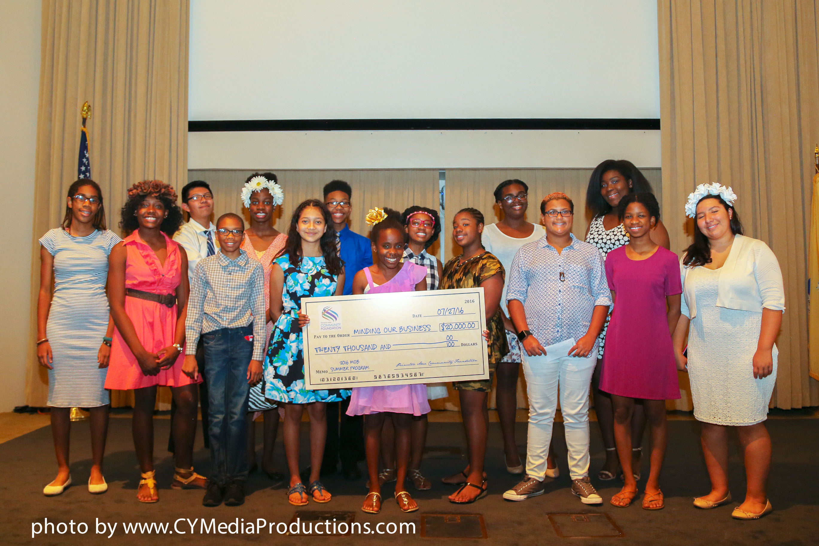 BPC Finalists holding PACF $20,000 check